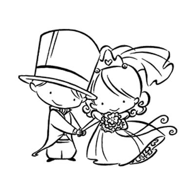 Impronte d’Autore Unmounted Sposini Rubber Stamp - Hochzeitspaar stehend